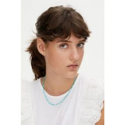 Oliver Bonas Blue Jovie Beaded Nugget Blue Amazonite And Silver Necklace -Oliver Bonas Shop unnamed file 1409