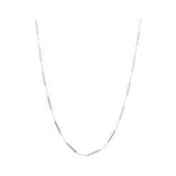Oliver Bonas Miho Bar Detail Delicate Silver Plated Chain Necklace