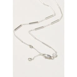Oliver Bonas Miho Bar Detail Delicate Silver Plated Chain Necklace -Oliver Bonas Shop unnamed file 1416