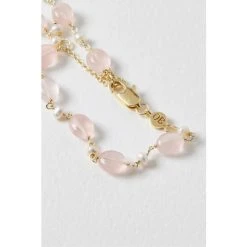 Oliver Bonas Pink Clover Pearl And Quartz Gold Plated Collar Necklace -Oliver Bonas Shop unnamed file 1426