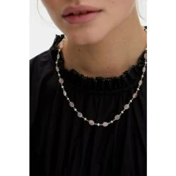 Oliver Bonas Pink Clover Pearl And Quartz Gold Plated Collar Necklace -Oliver Bonas Shop unnamed file 1427