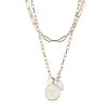 Oliver Bonas Natural Sadie Disc And Pearl Charm Layered Pendant Necklace -Oliver Bonas Shop unnamed file 1430
