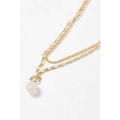 Oliver Bonas Natural Zara Stone Drop Layered Pendant Necklace -Oliver Bonas Shop unnamed file 1438