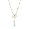Oliver Bonas Natural Brea Flower Pearl And Stone Drop Necklace -Oliver Bonas Shop unnamed file 1449