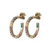 Oliver Bonas Gold Beatrix Stone Dot Played Hoop Earrings -Oliver Bonas Shop unnamed file 145