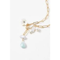 Oliver Bonas Natural Brea Flower Pearl And Stone Drop Necklace -Oliver Bonas Shop unnamed file 1451