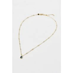 Oliver Bonas Grey Blythe Pebble Charm Paua Shell Gold Plated Pendant Necklace -Oliver Bonas Shop unnamed file 1464