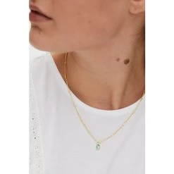 Oliver Bonas Grey Blythe Pebble Charm Paua Shell Gold Plated Pendant Necklace -Oliver Bonas Shop unnamed file 1468