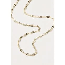 Oliver Bonas Gold Tone Kismet Textured Link Chain Necklace -Oliver Bonas Shop unnamed file 1471