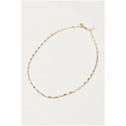 Oliver Bonas Gold Tone Kismet Textured Link Chain Necklace -Oliver Bonas Shop unnamed file 1475