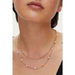 Oliver Bonas Natural Multi Layered Chain Necklace -Oliver Bonas Shop unnamed file 1486