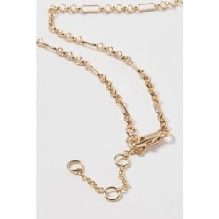 Oliver Bonas Gold Tone Rafa Round Bead Pearl Drop Chain Necklace -Oliver Bonas Shop unnamed file 1500