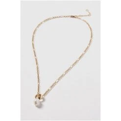 Oliver Bonas Gold Tone Rafa Round Bead Pearl Drop Chain Necklace -Oliver Bonas Shop unnamed file 1504