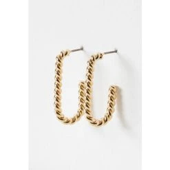 Oliver Bonas Gold Serena Thin Twisted Hoop Earrings -Oliver Bonas Shop unnamed file 151