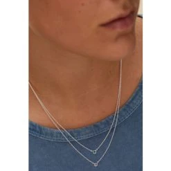 Oliver Bonas Briar Disc And Green Malachite Inlay Dot Silver Double Row Layered Necklace -Oliver Bonas Shop unnamed file 1525