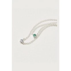 Oliver Bonas Briar Disc And Green Malachite Inlay Dot Silver Double Row Layered Necklace -Oliver Bonas Shop unnamed file 1526