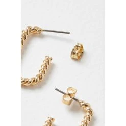 Oliver Bonas Gold Serena Thin Twisted Hoop Earrings -Oliver Bonas Shop unnamed file 153