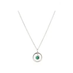Oliver Bonas Green Clancy Circle Stone Drop Silver Pendant Necklace -Oliver Bonas Shop unnamed file 1541