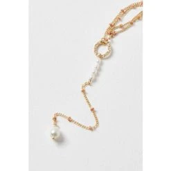 Oliver Bonas Natural Skylar Enamel Bead & Pearl Layered Necklace -Oliver Bonas Shop unnamed file 1544