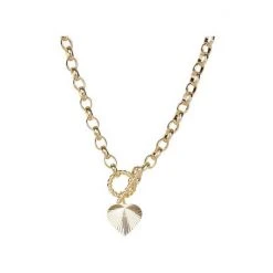 Oliver Bonas Womens Gold Plated Brass Adelaide Chunky Chain & Heart Charm Collar Necklace -Oliver Bonas Shop unnamed file 1574