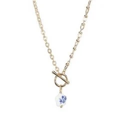 Oliver Bonas Audrey Natural Ceramic Flower Pendant T Bar Chain Necklace -Oliver Bonas Shop unnamed file 1587