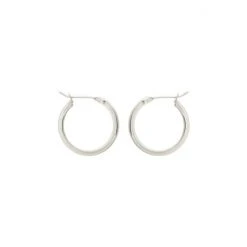 Oliver Bonas Sterling Silver Elm Round Hoop Earrings