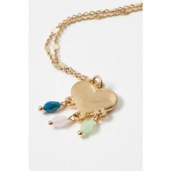 Oliver Bonas Gold Athena Heart And Beaded Charms Layered Chain Necklace -Oliver Bonas Shop unnamed file 1608