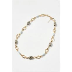 Oliver Bonas Natural Alaia Speckled Stone And Bead Chain Necklace -Oliver Bonas Shop unnamed file 1618