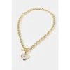 Oliver Bonas Gold Skip Pearl Heart Charm Gold Plated Collar Chain Necklace -Oliver Bonas Shop unnamed file 1619
