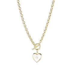 Oliver Bonas Gold Skip Pearl Heart Charm Gold Plated Collar Chain Necklace -Oliver Bonas Shop unnamed file 1622