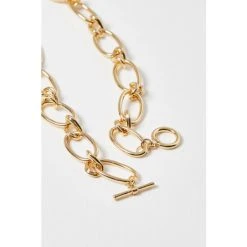 Oliver Bonas Gold Galia Chunky Chain T Bar Collar Necklace -Oliver Bonas Shop unnamed file 1628