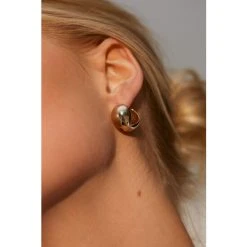 Oliver Bonas Gold Avisa Circle Hoop Earrings -Oliver Bonas Shop unnamed file 165