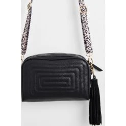 Oliver Bonas Black Mindy Puff Animal Print Cross-Body Bag -Oliver Bonas Shop unnamed file 1670