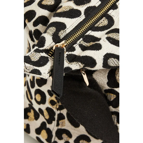 Oliver Bonas Laurie Leopard Jacquard Weekend Bag 7 Oliver Bonas Laurie Leopard Jacquard Weekend Bag - Image 5