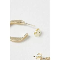 Oliver Bonas Gold Tone Arley Twist Plated Hoop Earrings -Oliver Bonas Shop unnamed file 170