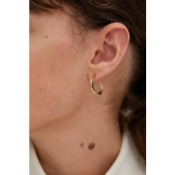 Oliver Bonas Gold Tone Arley Twist Plated Hoop Earrings -Oliver Bonas Shop unnamed file 171