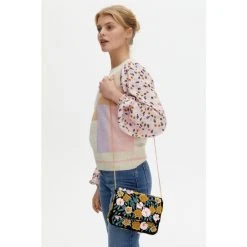 Oliver Bonas Black Spring Scene Floral Yellow & Black Clutch Bag -Oliver Bonas Shop unnamed file 1717
