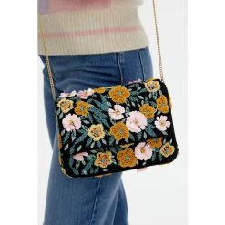 Oliver Bonas Black Spring Scene Floral Yellow & Black Clutch Bag -Oliver Bonas Shop unnamed file 1718