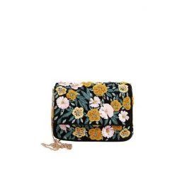 Oliver Bonas Black Spring Scene Floral Yellow & Black Clutch Bag -Oliver Bonas Shop unnamed file 1719