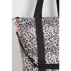 Oliver Bonas Leopard Print Front Pocket Black Tote Bag -Oliver Bonas Shop unnamed file 1784
