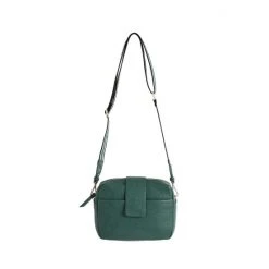 Oliver Bonas Eve Stripe Teal Green Camera Cross-Body Bag
