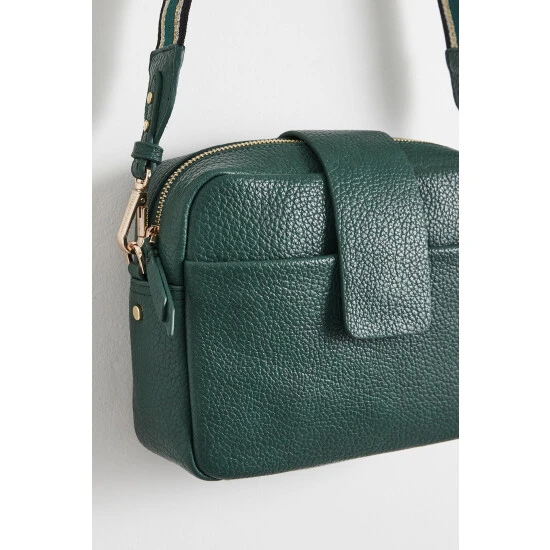 Oliver Bonas Eve Stripe Teal Green Camera Cross-Body Bag 6 Oliver Bonas Eve Stripe Teal Green Camera Cross-Body Bag - Image 4