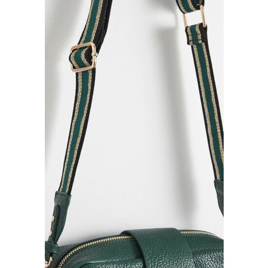 Oliver Bonas Eve Stripe Teal Green Camera Cross-Body Bag 8 Oliver Bonas Eve Stripe Teal Green Camera Cross-Body Bag - Image 6