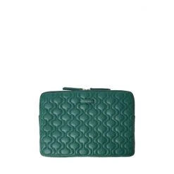 Oliver Bonas Green 60s Curved Stitch Laptop Case
