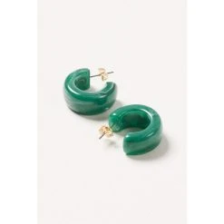 Oliver Bonas Osa Green Resin Hoop Earrings -Oliver Bonas Shop unnamed file 182