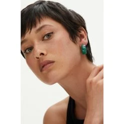 Oliver Bonas Osa Green Resin Hoop Earrings -Oliver Bonas Shop unnamed file 183