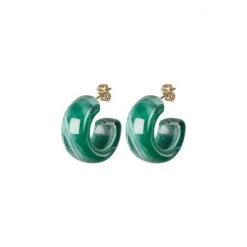 Oliver Bonas Osa Green Resin Hoop Earrings -Oliver Bonas Shop unnamed file 184