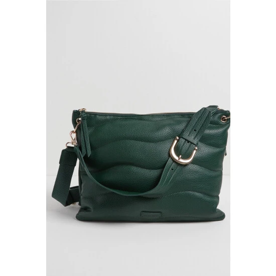Oliver Bonas Green Wave Stitch Green Tote Bag 4 Oliver Bonas Green Wave Stitch Green Tote Bag - Image 2