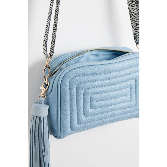 Oliver Bonas Blue Mindy Puff Detail Cross-Body Bag 6 Oliver Bonas Blue Mindy Puff Detail Cross-Body Bag - Image 4