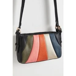 Oliver Bonas Blue Trapeze Curved Striped Cross-Body Bag -Oliver Bonas Shop unnamed file 1938